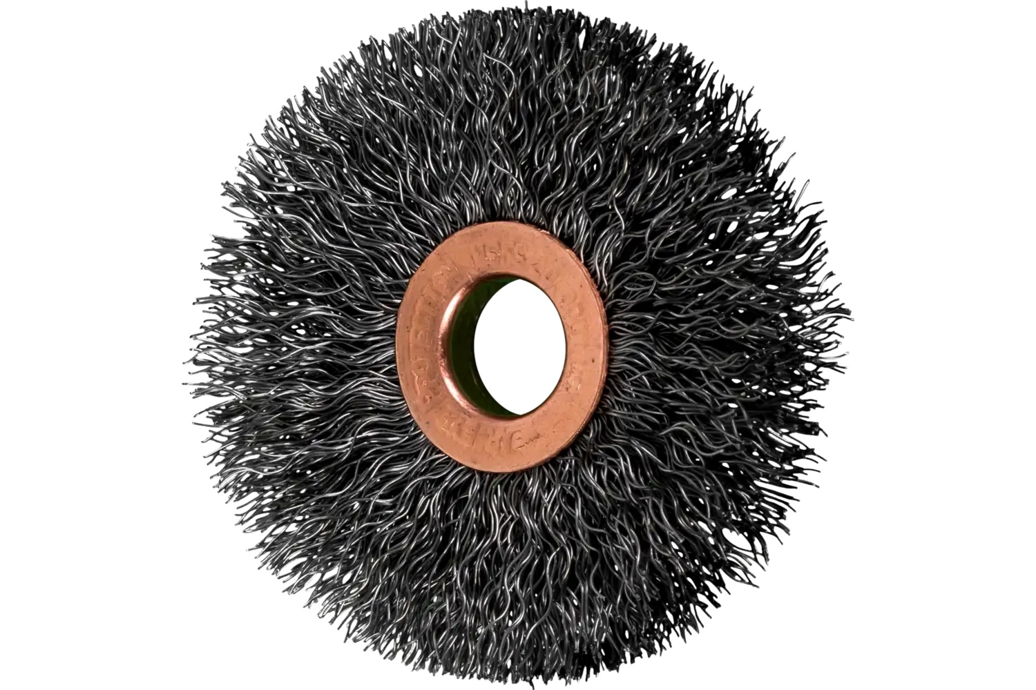 Picture of Pferd Tube Center Wire Wheel Brush 2-1/2" Dia. .012 Carbon Steel 1/2-3/8" Arbor